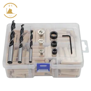 Factory Direct Wooden Dowel Accessory Kit with Birch Wood Dowels and Drill Bit Hex key Drill stop collar and Dowel centers