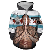 Sweat-shirts imprimés en 3D Lil Durk 2023 pour le rappeur américain star, pull à capuche imprimé, sweat-shirt oversize pour hommes, hip-hop