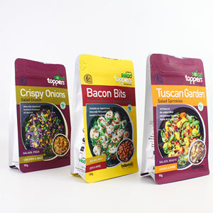 Sac à fond plat personnalisé imprimé, résistant aux odeurs, de qualité alimentaire, pour aliments congelés, avec fermeture éclair sur un côté - Product Image 2