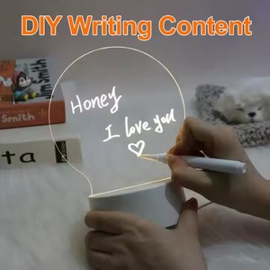 Trong suốt sáng Acrylic Lưu ý Hội Đồng Quản trị xóa được viết bảng tin Bảng Đèn Bàn Ins sáng tạo máy tính để bàn ánh sáng ban đêm ghi nhớ nhắc nhở - Product Image 3