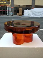 Table basse en verre moderne européenne durable et portable, table de salon colorée pour la maison, couleur verte