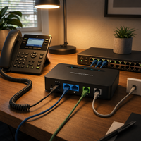 Grandstream HT813 1 FXS 1 FXO Gateway VoIP Adaptador Telefónico Analógico ATA Voz HD SIP PSTN Failover Transferencia de Llamadas