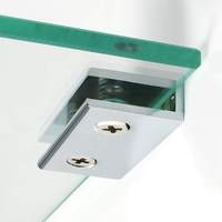 Support de fixation en métal pour porte vitrée, surface satinée, pince à verre pour table, bureau, écran de séparation