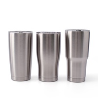 Tasse à café de voyage incurvée, double paroi, isolée en acier inoxydable, 20oz 30oz 40oz, 10 pièces