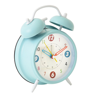 Nouvelle Horloge Réveil Électronique à Aiguilles Silencieuse en ABS de 4 Pouces, Moderne, pour Chambre d'Étudiant, avec Fonction Snooze et Réveil Précoce pour Enfants