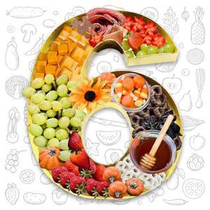 Caja Decorativa con Forma de Número para Cumpleaños y Aniversarios, de Cartón Dorado, Rellenable con Frutas Dulces, para Charcutería - Product Image 4