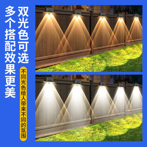 Lampes murales solaires d'extérieur pour marches, rampes, clôtures, lumière LED blanc chaud, étanches, pour jardin, patio, escalier - Product Image 4