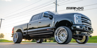 Velg Aluminium Tempa Finishing Poles 24x14 26x14 PCD 6x139.7 8x170 Ring Pickup Truck Cocok untuk Ford F250 GMC Chevrolet Dodge