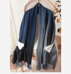 特大ブランケット100% カシミヤスカーフショールラップ新デザインレディースピュアファッションカシミアスカーフ - Product Image 5