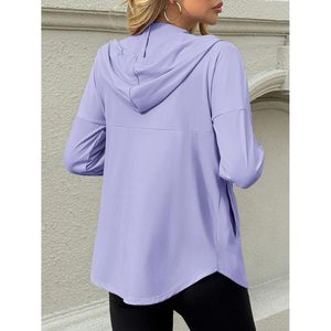 Sweat-shirt à capuche zippé léger pour femme, manches longues, protection solaire UPF 50+, idéal pour le sport - Product Image 4