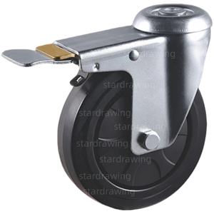 Ruedas de goma con cubierta antipolvo, ruedas de goma de 3, <span class=keywords><strong>4</strong></span> y 5 pulgadas, 100, 125, 75, - Product Image 3