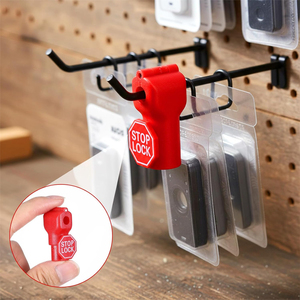 Gancho de Seguridad Antirrobo para Exhibición en Tiendas, con Bloqueo, Color Rojo - Product Image 3