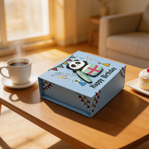 Boîte à musique personnalisée en bois motif panda, boîte musicale surprise <span class=keywords><strong>joyeux</strong></span> <span class=keywords><strong>anniversaire</strong></span>, motif animal mignon, vente en gros, cadeau pour enfants - Product Image 2