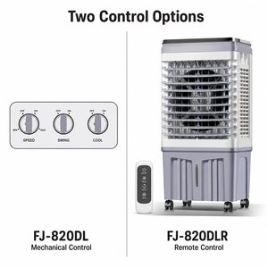 Refroidisseur d'<span class=keywords><strong>air</strong></span> évaporatif FJ-820DLR 25L avec télécommande, oscillation grand angle 4500 CMH, ventilateur de refroidissement à 3 vitesses pour usage commercial - Product Image 6