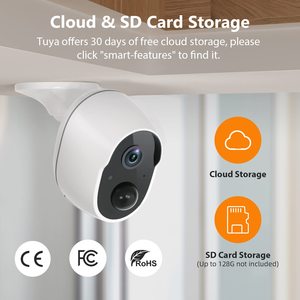Cámara IP Inalámbrica WIFI HD de 2MP con CMOS, Bajo Consumo de Energía, Detección de Movimiento, Pan-Tilt, Audio Bidireccional, Almacenamiento en la Nube y Tarjeta de Memoria, para Interiores/Exteriores - Product Image 5