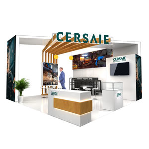 Izexpo 30 دقيقة حامل معرض سريع البناء كشك فاخر محمول خشبي ليد لافتة خلفية عرض مخصص كشك المعرض التجاري - Product Image 1