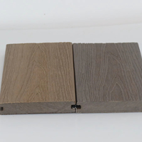 Carreaux de terrasse à emboîtement en bois massif composite WPC pour extérieur Finition en teck 23mm Grain de bois brossé en bambou pour sol de cuisine