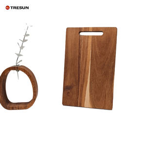 Planche à découper en bois massif d'acacia avec poignée, planche à découper portable, double face, plateau alimentaire prêt pour la restauration, épaisseur 2 cm - Product Image 5