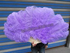Wholesale Decorative Customized Multi-color Dancing Feather Artificial Craft Big Customized White Fan For Party