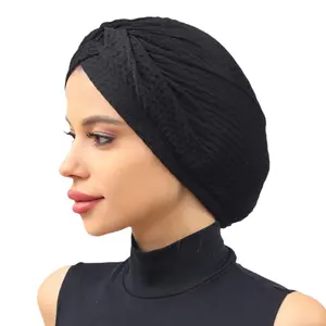Stretch Turban Hüte für Frauen African Knot Head wraps Soft Pre Tied Bonnet Hair Wrap Pretied für schwarze Frauen Vacation Hair Decor