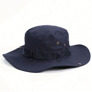 New Summer 100%Cotton Unisex Safari Bucket Fisherman Hat With <b>Adjustable</b> <b>Strap</b> - Product Image 4
