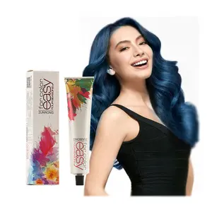 ZUNRONG, productos de peluquería de etiqueta privada, crema de tinte permanente para el cabello de Color azul encantador, crema de Color orgánico para el cabello