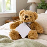 Ours en peluche personnalisé apaisant, jouet doux et rembourré, poupée animale de confort pour le sommeil de bébé, design personnalisé disponible