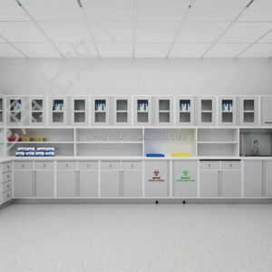 Nội thất phòng điều trị bệnh viện chống ăn mòn bằng thép bao gồm tủ và bàn điều trị - Product Image 3