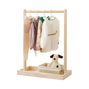 Barra da appendere in legno massello porta abiti per bambini da asilo nido guardaroba appendiabiti per camera del bambino del bambino - Product Image 1