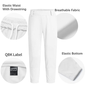 QBK优质儿童高弹性腰带高尔夫慢跑裤聚酯练习棒球裤青年 - Product Image 2