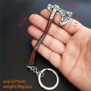 Porte-clés <span class=keywords><strong>God</strong></span> <span class=keywords><strong>of</strong></span> <span class=keywords><strong>War</strong></span> 4 Kratos, hache leviathan, bouclier, pendentif, arme, porte-clés, souvenir, bijoux, cadeau - Product Image 6