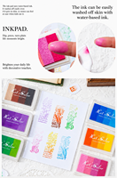 Ensemble de tampons encreurs de qualité supérieure pour l'artisanat, le bricolage, le scrapbooking, encre à base d'eau non toxique, options multicolores
