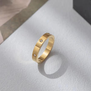 Anelli con Diamanti H272 in Oro Massiccio 18K, Taglio Brillante Rotondo, Colore G Naturale, Classici Unisex per Uso Quotidiano - Product Image 3