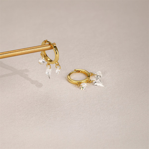 ต่างหูอเนกประสงค์ประดับเพชร CANNER Gold New S925 เงินแท้สำหรับใส่ทุกวัน - Product Image 3