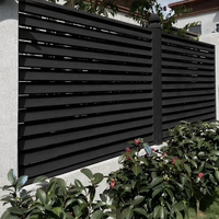 Clôture en aluminium imperméable Guoyao pour extérieur, panneaux de clôture à lamelles verticales et horizontales modernes pour villa, école, parc