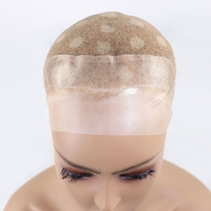 Perruque en cheveux humains brésiliens blonds à l'aspect naturel Perruque médicale sans colle avec dentelle complète - Product Image 4