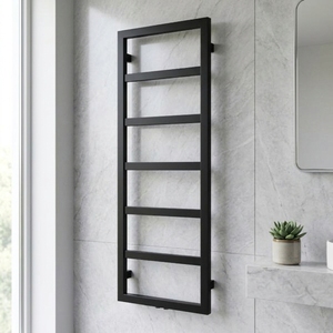 <span class=keywords><strong>Radiateur</strong></span> à serviettes hydronique moderne en acier au carbone, cadre <span class=keywords><strong>vertical</strong></span> étroit carré, finition blanc mat ou noir, pour salle de bain, eau chaude, OEM - Product Image 1