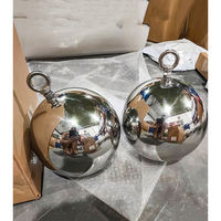 Style moderne Art déco en acier inoxydable sphérique décoration de la maison suspendu au plafond boule creuse motif scénique artisanat en métal