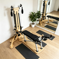Menara Pulley Pilates Kayu Maple Pabrik BSW, Reformer Pilates Custom OEM untuk Latihan Inti di Gym & Studio