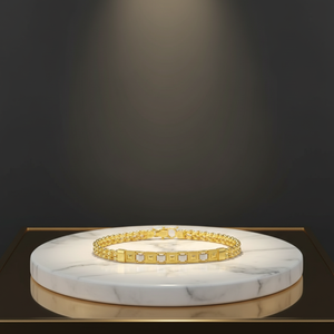 Pulsera Clásica de Eslabones Dorados con Diseño Geométrico Central para Hombre y Mujer, Joyería Elegante de Cadena Pesada para la Muñeca - Product Image 4