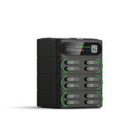 Distributeurs automatiques empilables à 12 emplacements Distributeur automatique de batterie externe intégré avec station de charge de téléphone Pos partageant Powerbank
