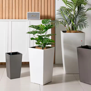 Maceta de Plástico PP Blanca Dorada para Plantas, Maceta y Jardinera Sencilla para <span class=keywords><strong>Hotel</strong></span>, Maceta de Plástico Moderna para Decoración de Interiores del Hogar - Product Image 5