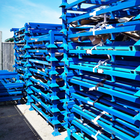 Étagère de stockage de pneus en acier laminé à froid robuste, anti-rouille, à poteaux ronds, empilable et démontable pour entrepôt et atelier