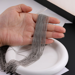 1.2mm Round Bead Chain Metal Plated DIY Jewelry Making <b>Accessories</b> For Necklace Craft Supplies - Product Image 3
