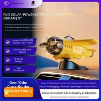 Nouvel Ornement de Voiture Rotatif Solaire en Plastique Style Simplicité, Décoration de Tableau de Bord, Diffuseur Créatif pour Intérieur