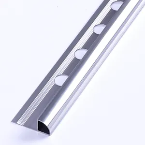 Foshan FSF Decorative Metal Bullnose Profile Wall Ceramic Powder Coating Aluminum Tile Trim Profile For Wall Protection