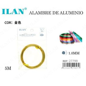 Filo di Alluminio 1.0 mm 5 m Colore Oro per Artigianato - Product Image 3