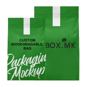 定制可生物降解包装食品级8面密封袋，带阀门PLA PBS NKME NK塑料包装袋