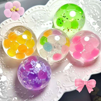Balle anti-stress transparente en TPR de la série Maltose, faite à la main, 6 cm, jouet à presser, cadeau pour enfants et adultes, temps de détente
