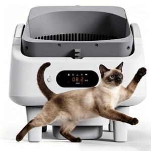 Litière automatique pour chat, compatible avec la litière au tofu, fonctionnement silencieux, fournie directement par l'usine - Product Image 1